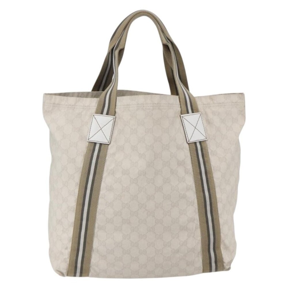 GUCCI GG Canvas Tote Bag White Beige 189669 Auth yk19750 - Picture 3 of 16